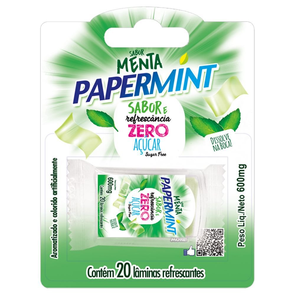 Paper Mint Danilla 20 lâminas Sabor Menta